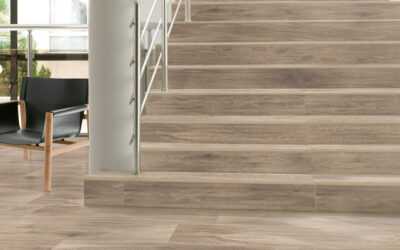 Peldaños cerámicos para escaleras interiores y exteriores